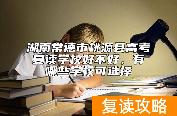湖南常德市桃源县高考复读学校好不好，有哪些学校可选择